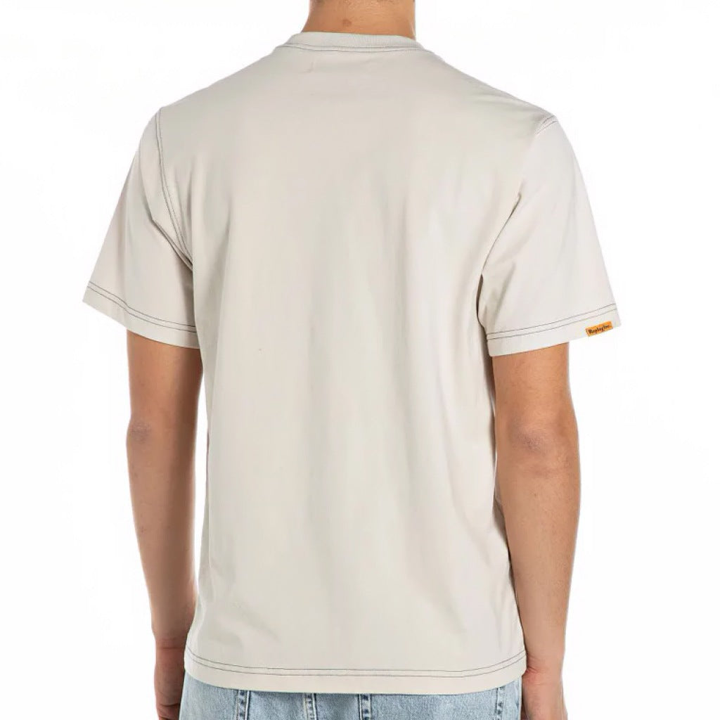 REPLAY CLASSIC POCKET T-SHIRT en color BLANCO (6)