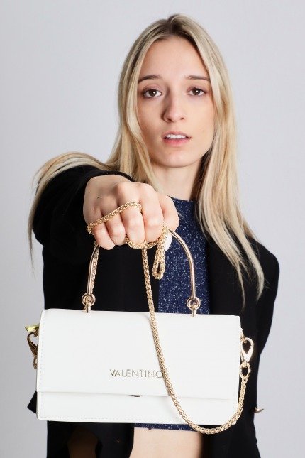 VALENTINO BAGS A SPALLA SAND en color BLANCO (5)