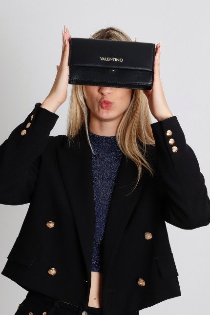 VALENTINO BAGS A SPALLA SAND en color NEGRO (5)