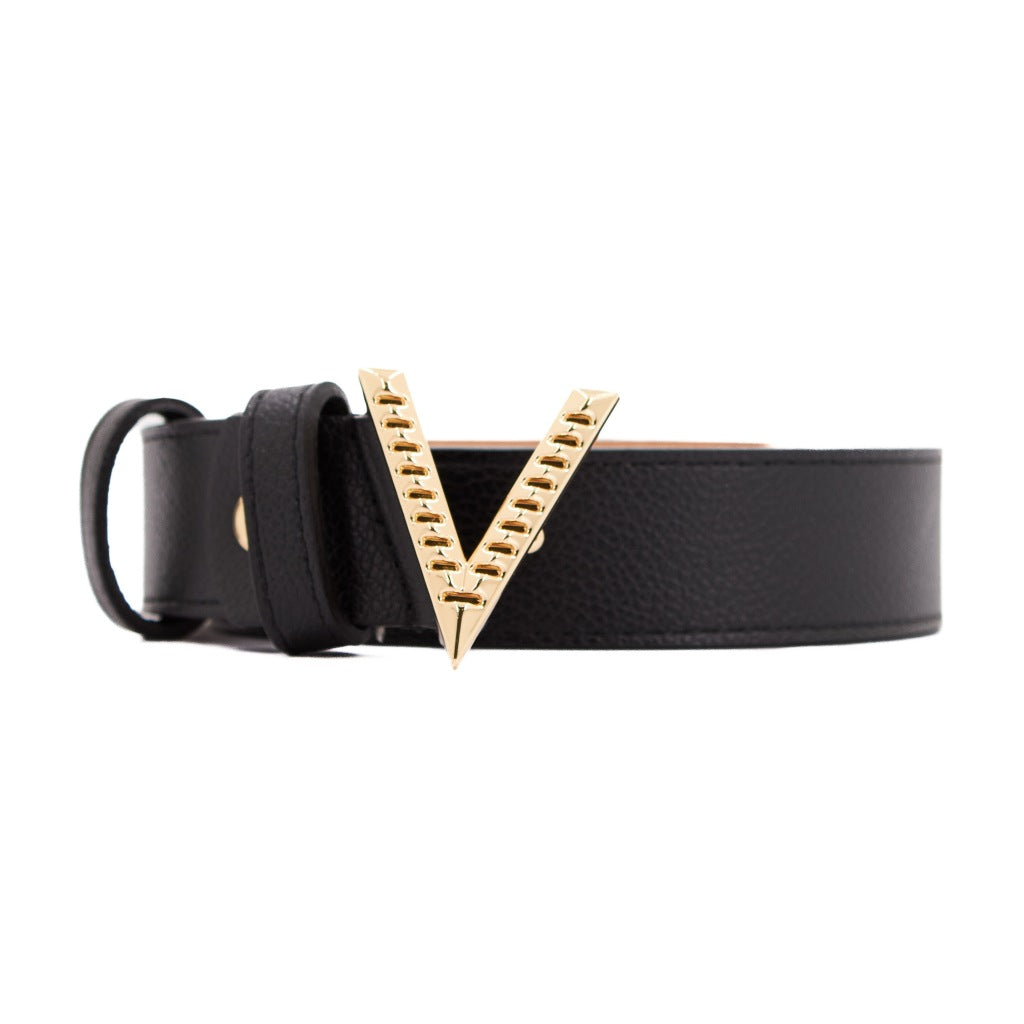 VALENTINO BAGS LADY SYNTHETIC BELT - HAMP en color NEGRO (4)