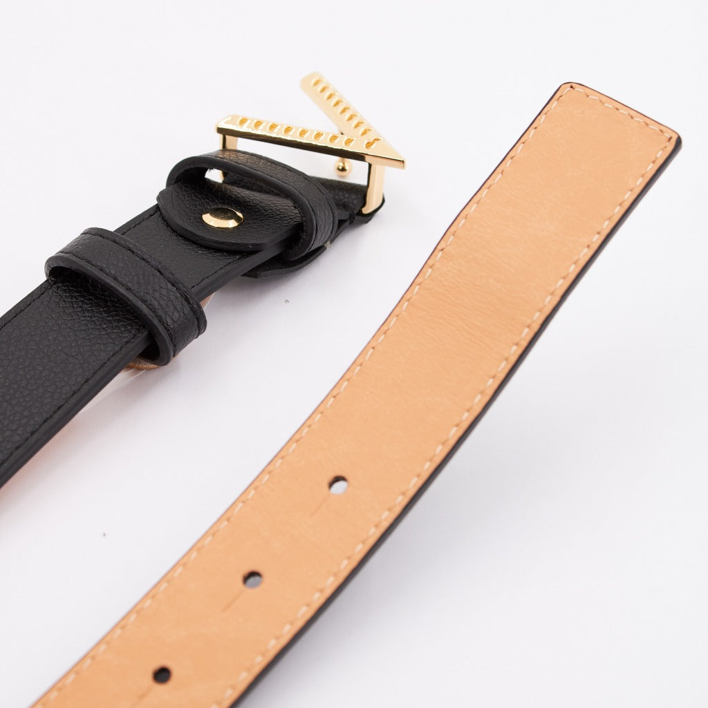VALENTINO BAGS LADY SYNTHETIC BELT - HAMP en color NEGRO (6)