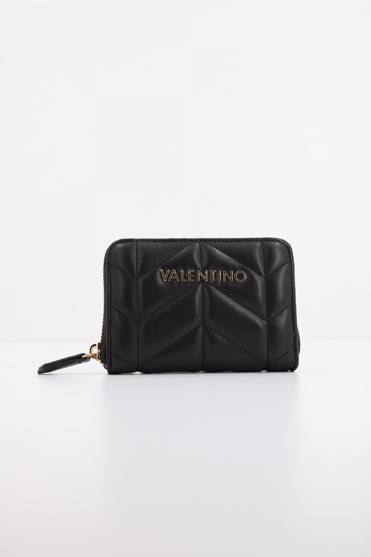 VALENTINO BAGS PORTAFOGLI CON ZIP PETAL en color NEGRO (1)