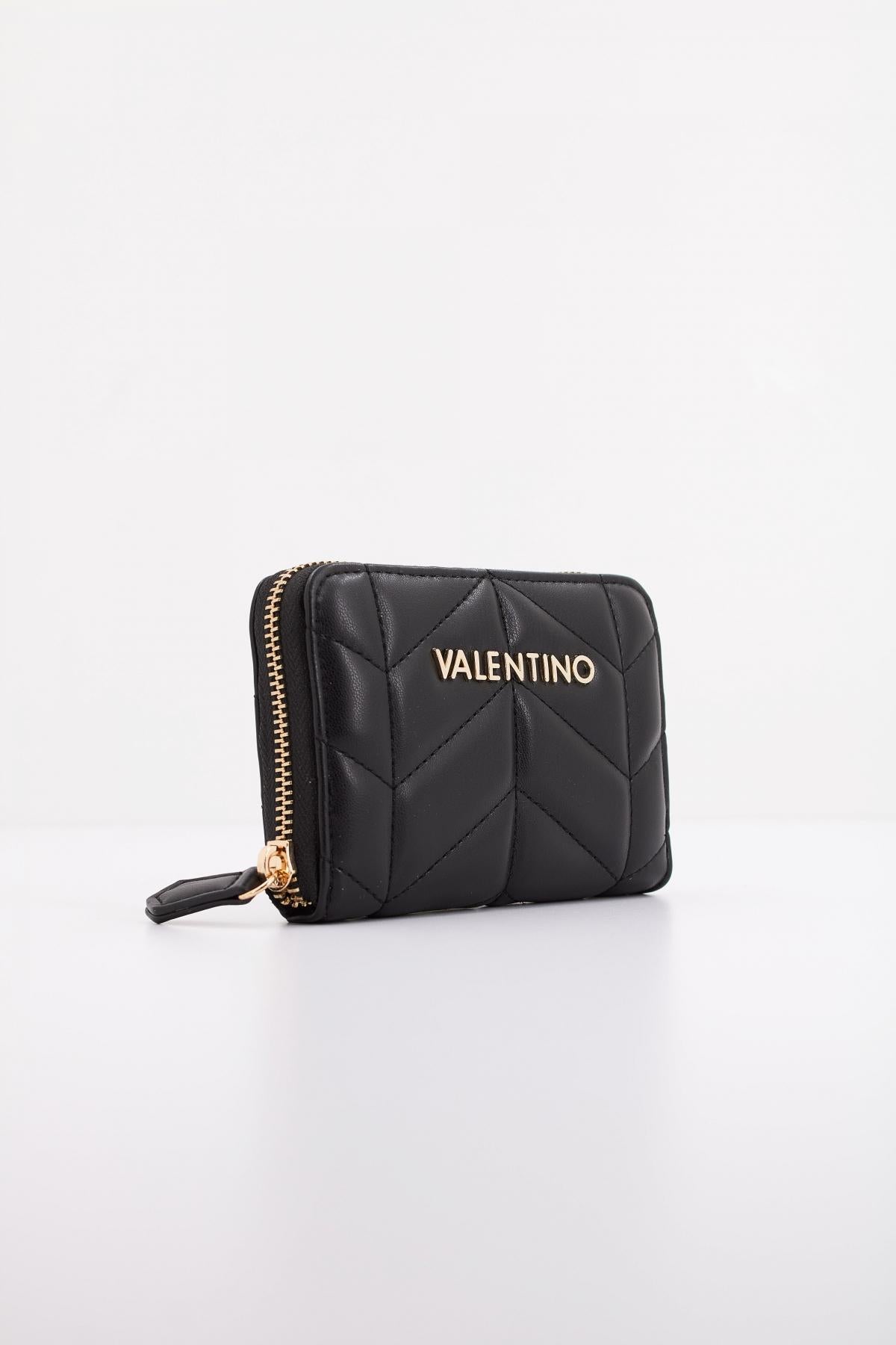 VALENTINO BAGS PORTAFOGLI CON ZIP PETAL en color NEGRO (2)