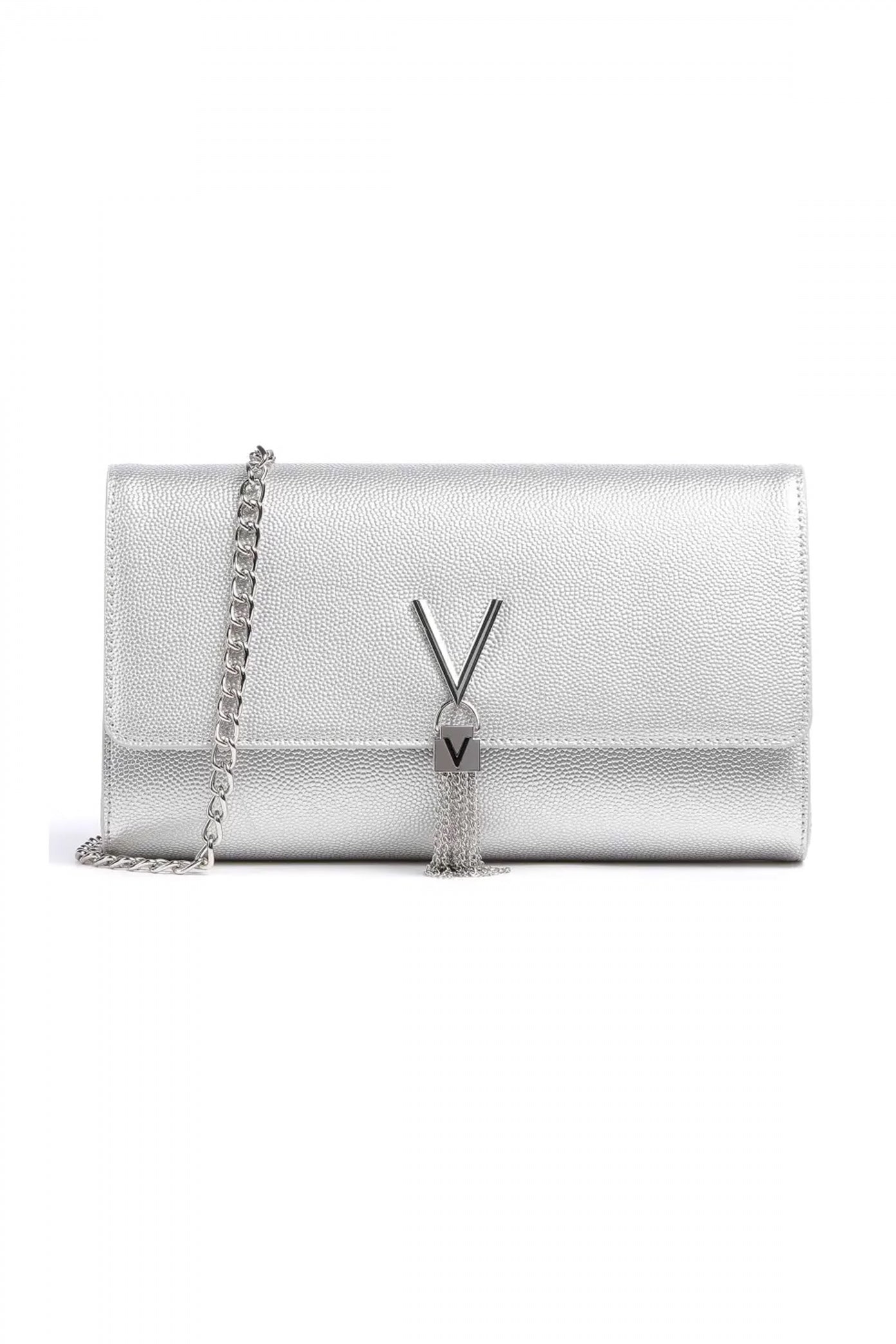 VALENTINO BAGS DIVINA en color PLATA (1)