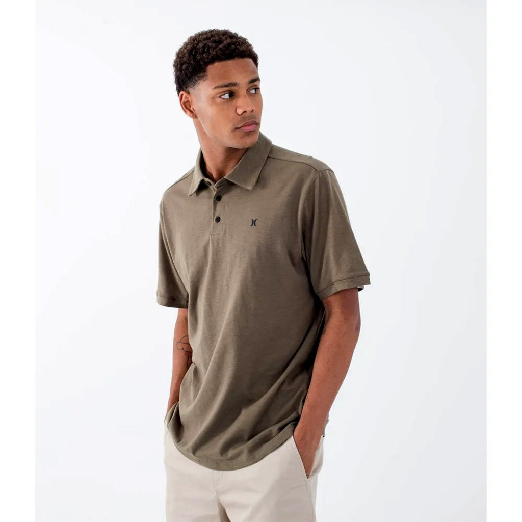 HURLEY ICON SLUB POLO SS en color VERDE (3)
