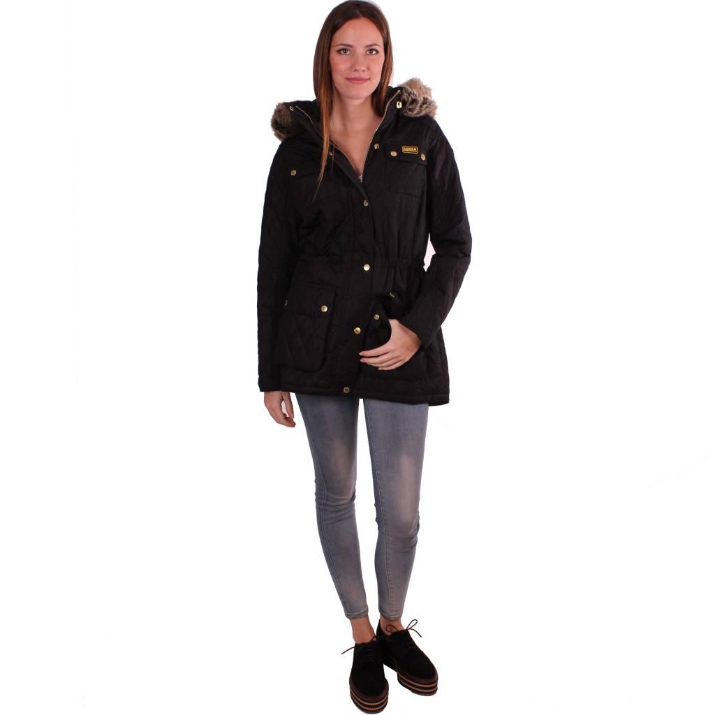 BARBOUR INTERNATIONAL TOURER QUILTED LQUBK en color NEGRO (3)