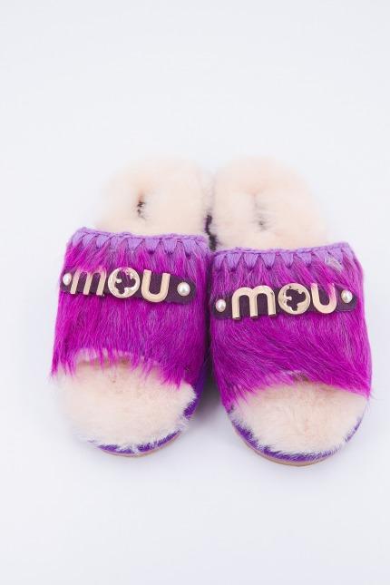 MOU SLIDE SLIPPER LONG HAIR P en color VIOLETA (1)