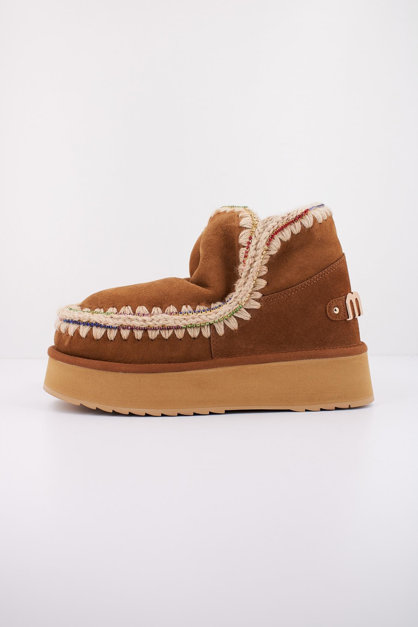 MOU ESKIMO PLATFORM RHINESTONES en color MARRON (1)