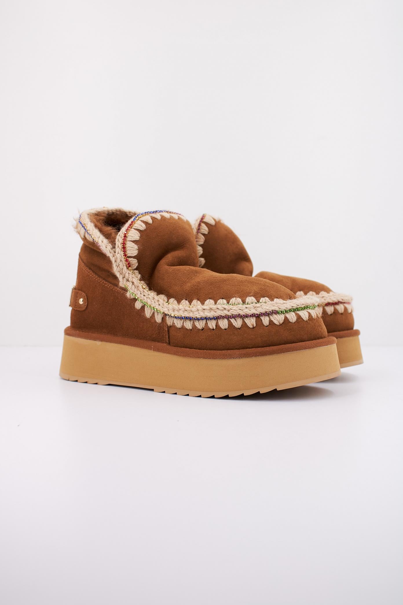 MOU ESKIMO PLATFORM RHINESTONES en color MARRON (2)