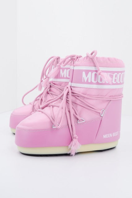 MOON BOOT ICON LOW NYLON en color ROSA (1)