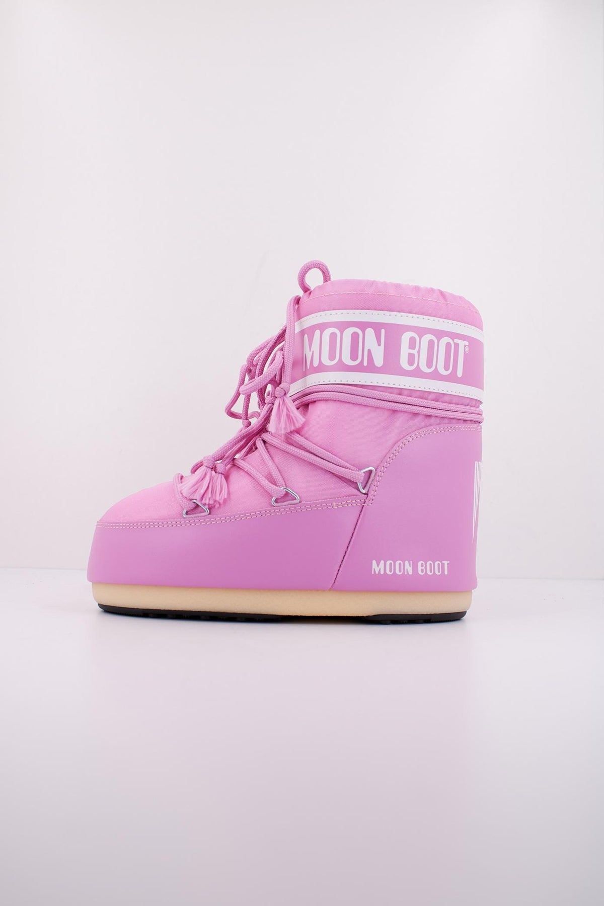 MOON BOOT ICON LOW NYLON en color ROSA (1)