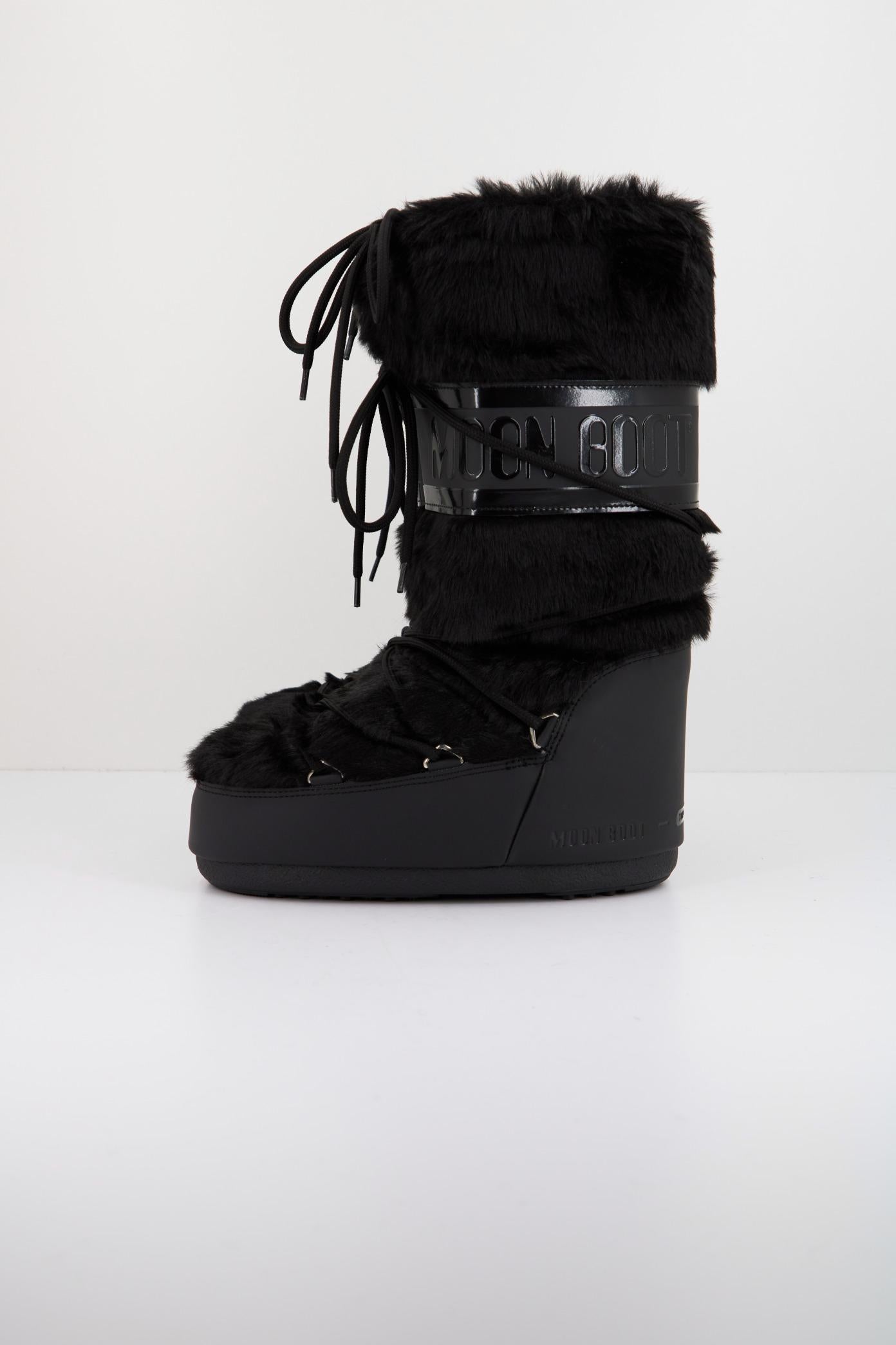 MOON BOOT MB ICON FAUX FUR en color NEGRO (1)