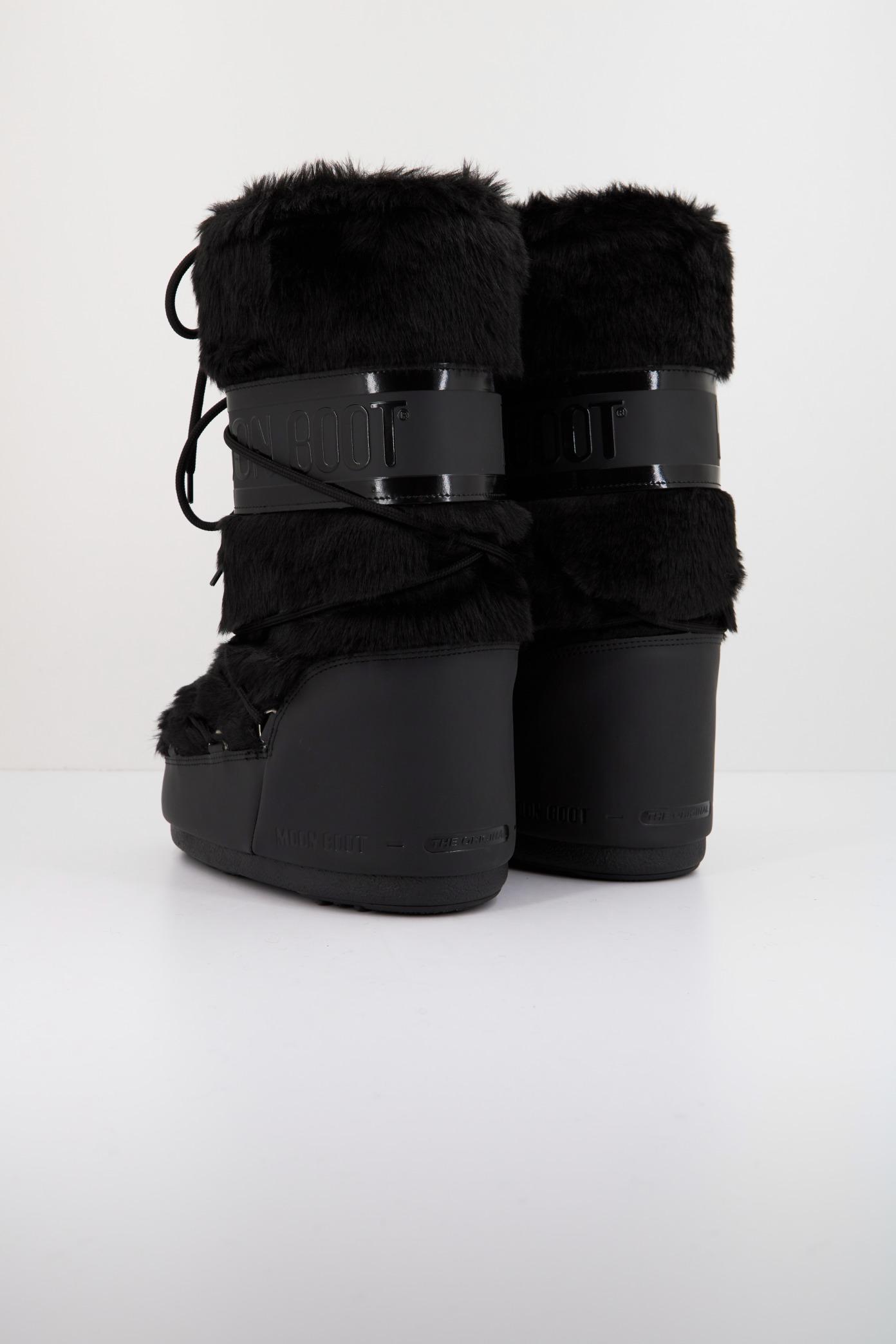 MOON BOOT MB ICON FAUX FUR en color NEGRO (3)