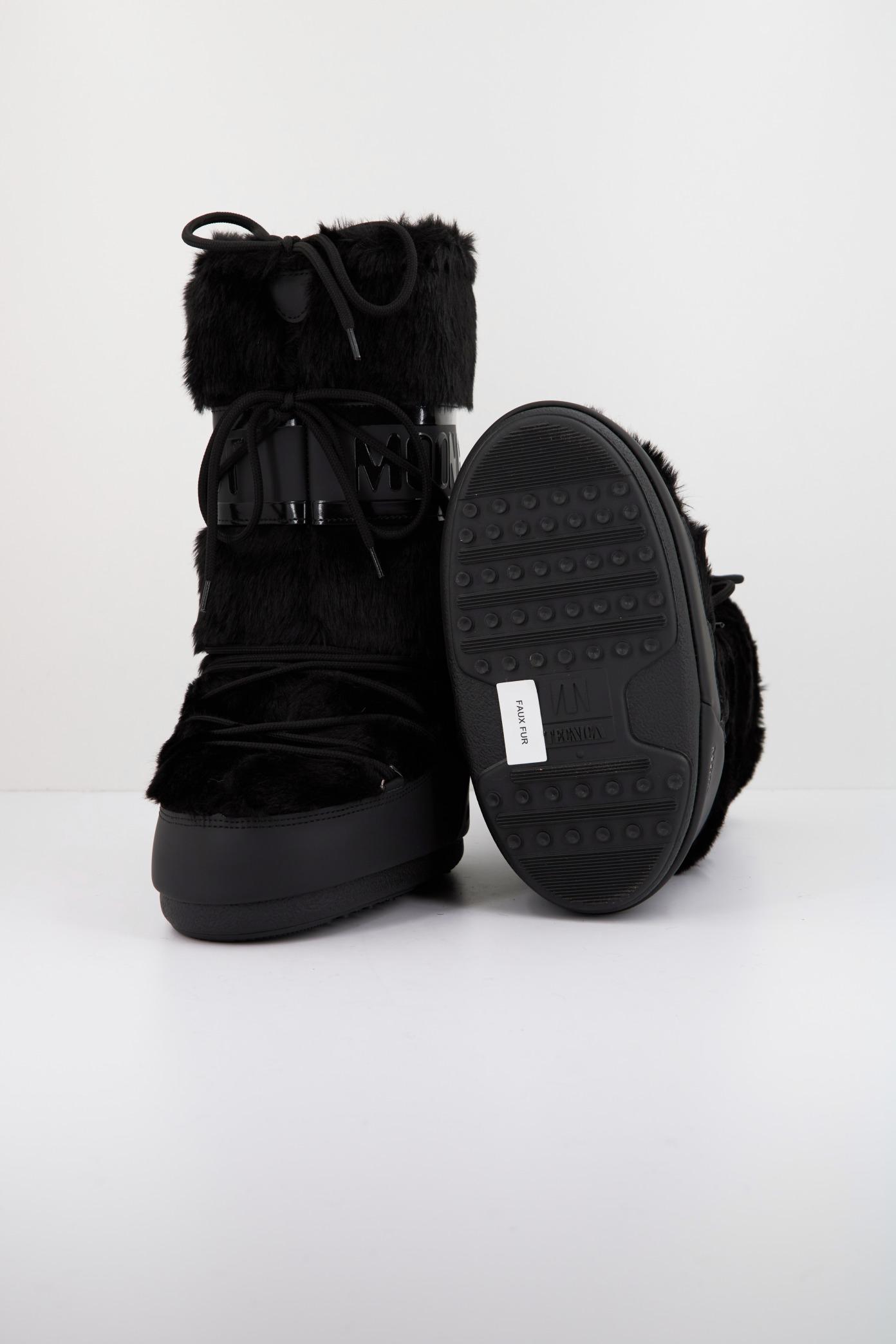 MOON BOOT MB ICON FAUX FUR en color NEGRO (4)
