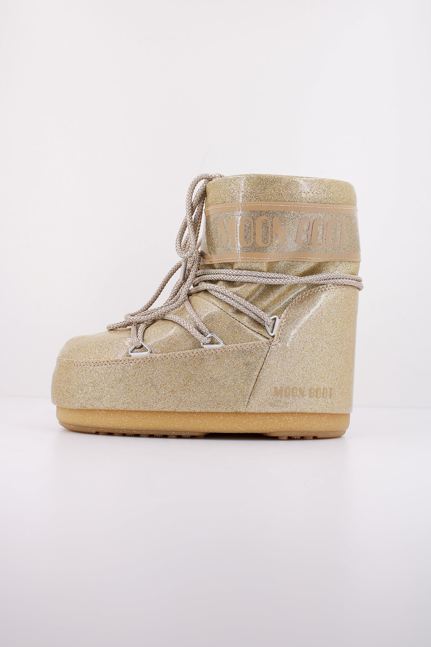 MOON BOOT MB ICON LOW GLITTER en color ORO (1)