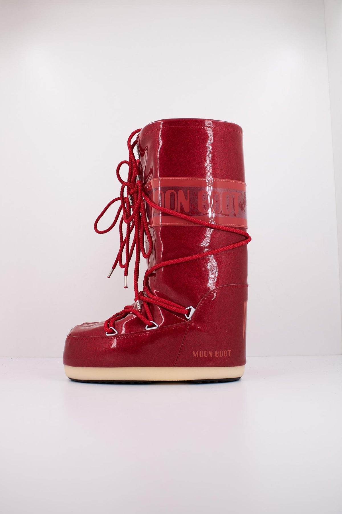 MOON BOOT ICON JR GLITTER en color ROJO (1)
