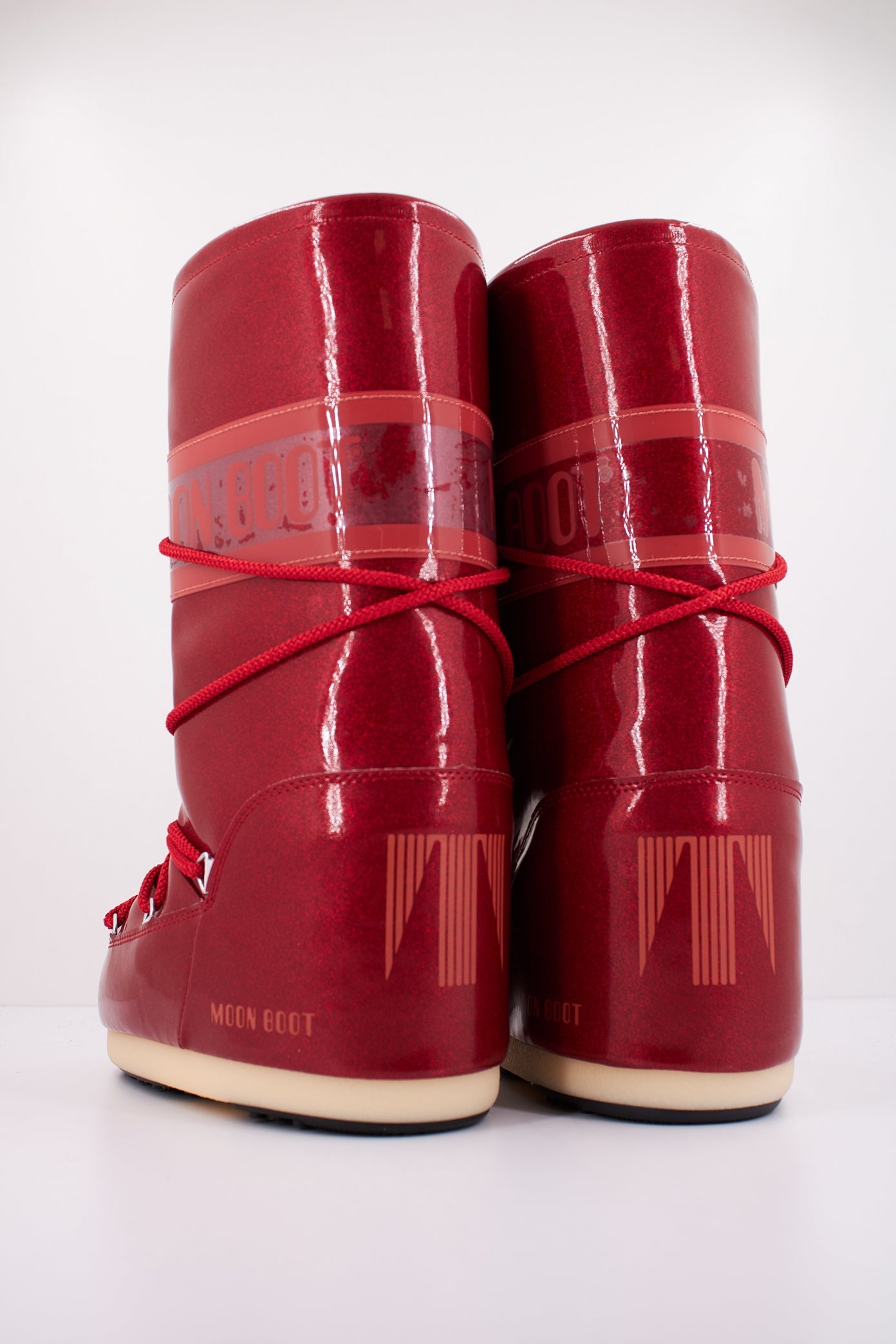 MOON BOOT MB ICON JR GLITTE en color ROJO (4)