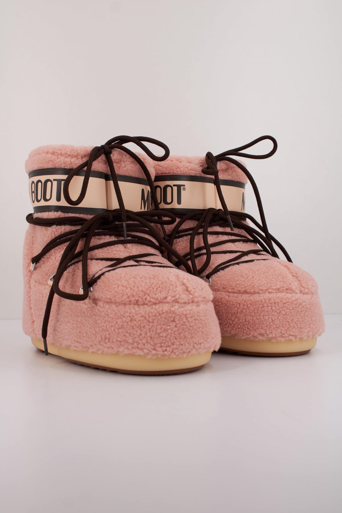 MOON BOOT MB ICON LOW FLEECE en color ROSA (2)