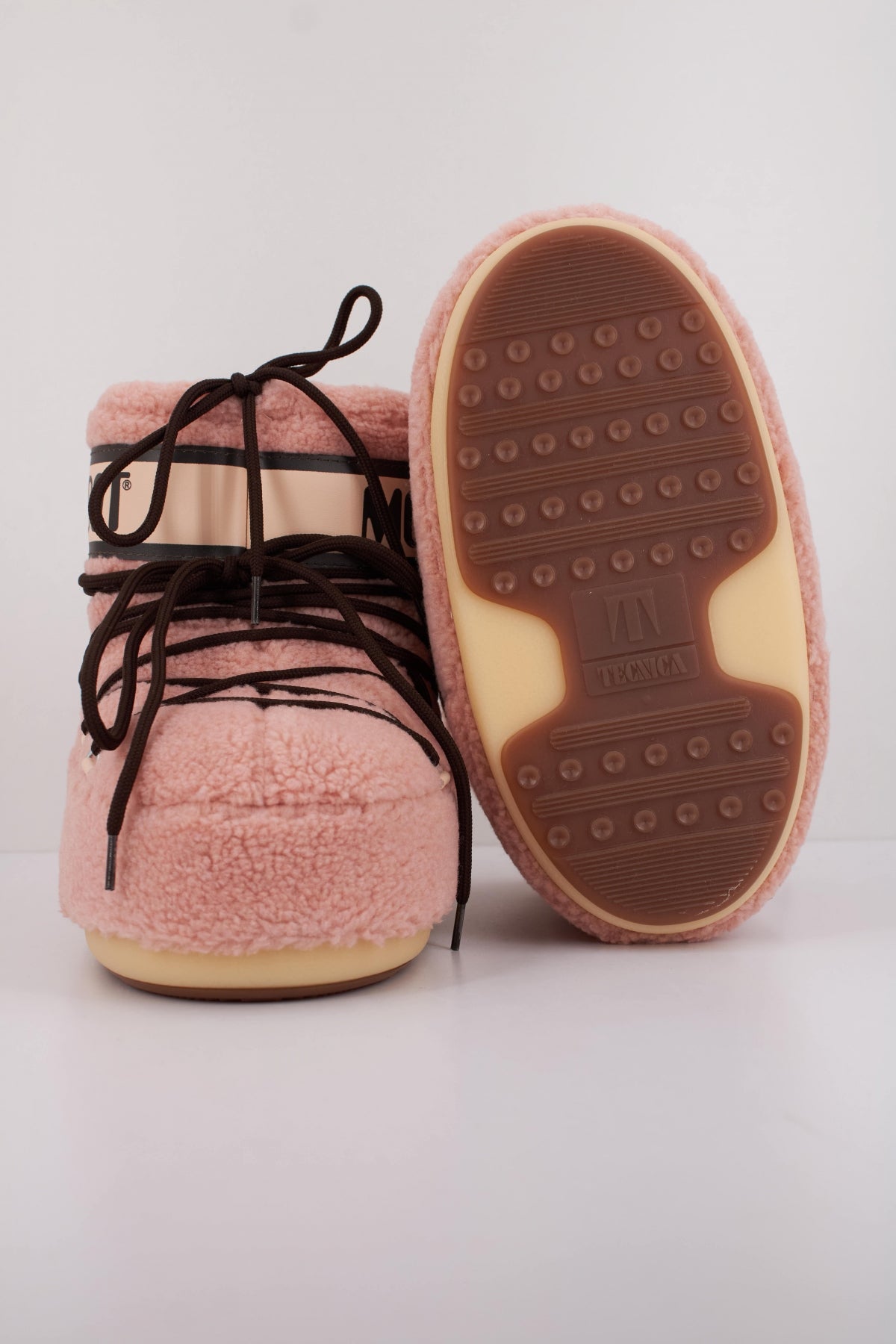 MOON BOOT MB ICON LOW FLEECE en color ROSA (4)