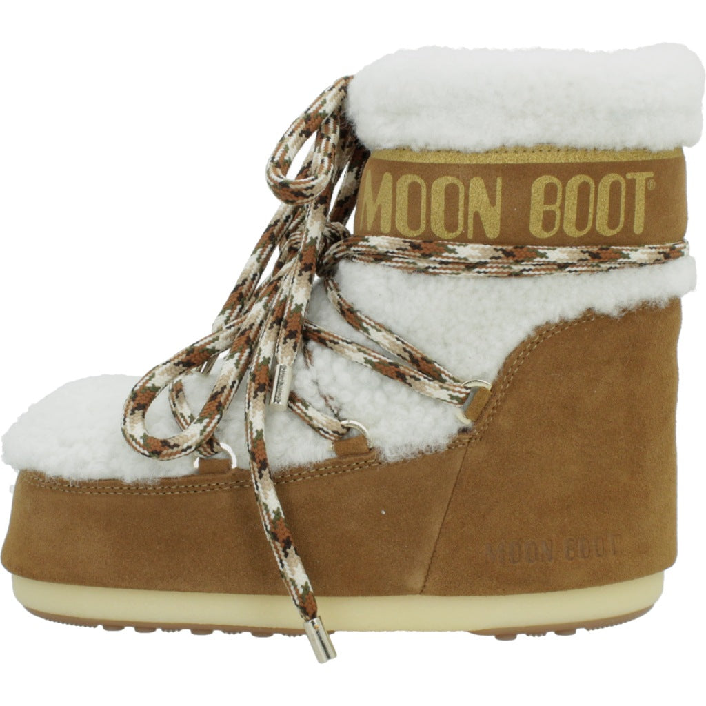 MOON BOOT MB ICON LOW SHEARLING en color MARRON CLARO (2)