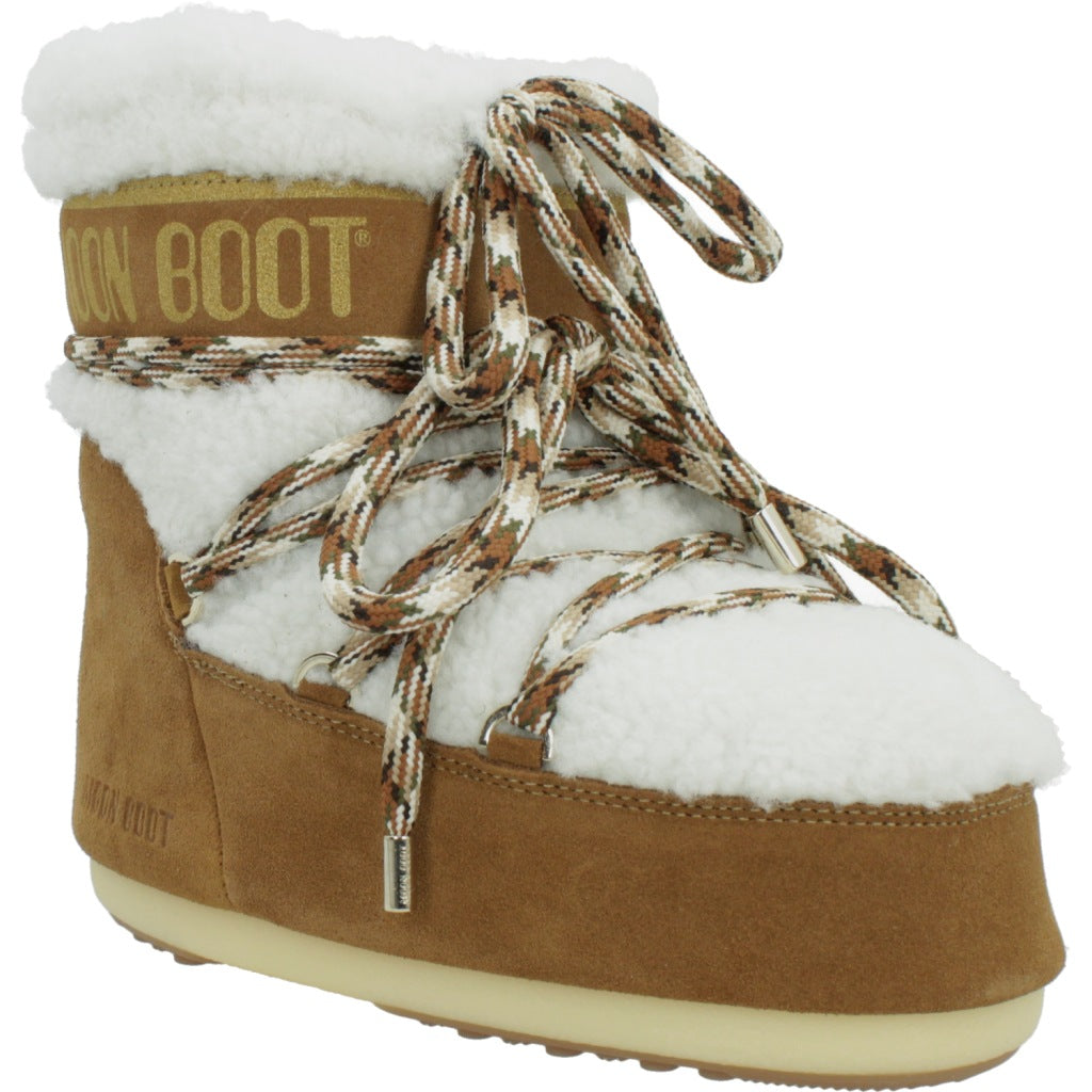 MOON BOOT MB ICON LOW SHEARLING en color MARRON CLARO (5)
