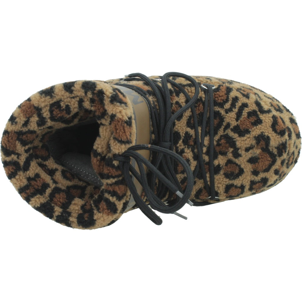 MOON BOOT MB ICON LOW FLEECE LEOPARD en color ANIMAL PRINT (7)