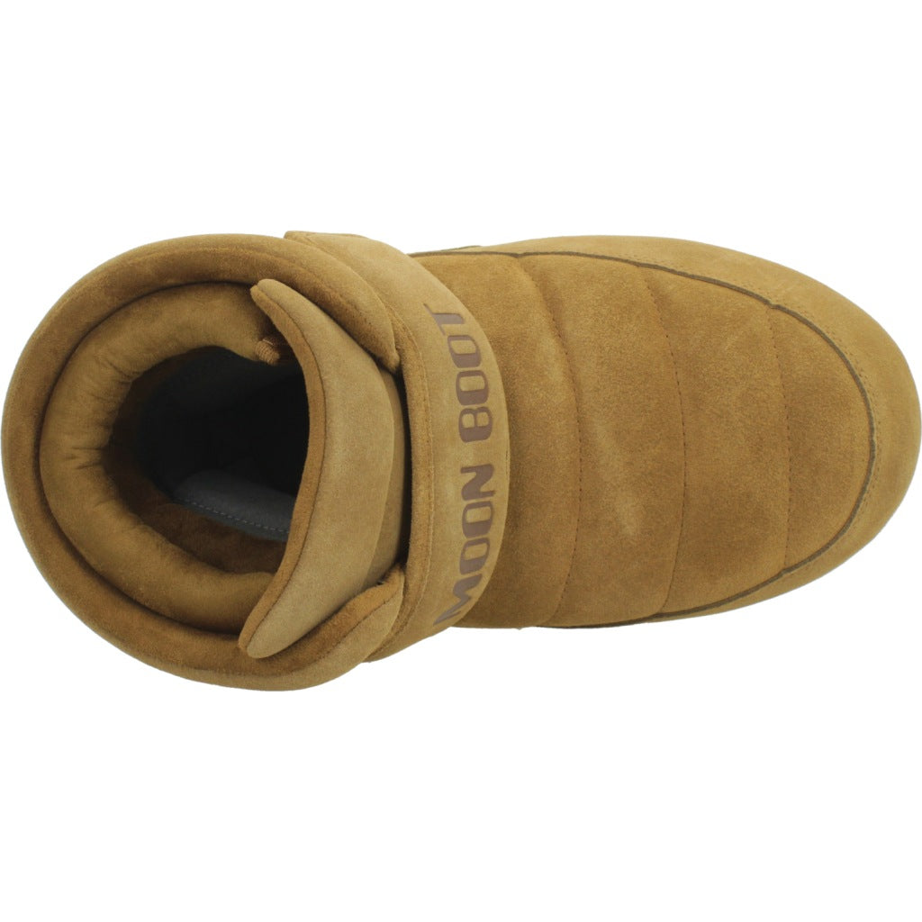 MOON BOOT MB ICON STRAP SUEDE en color MARRON CLARO (7)