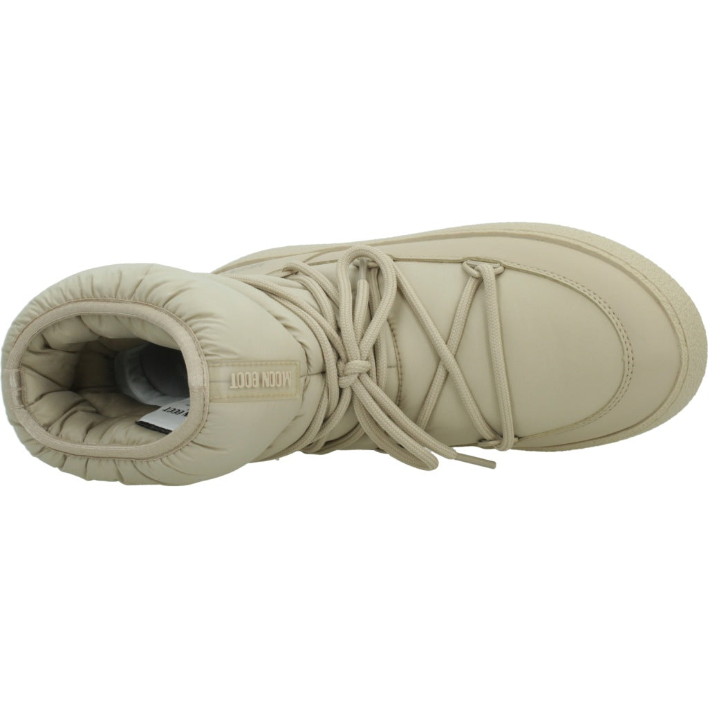 MOON BOOT LTRACK LOW NYLON WP en color BEIS (7)
