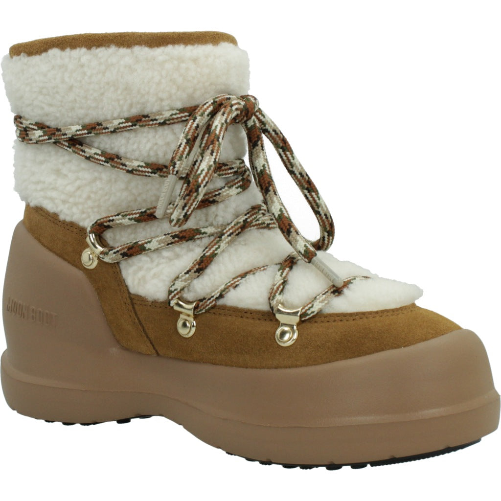 MOON BOOT MEZZALUNA BOOT SHEARLING en color MARRON CLARO (5)