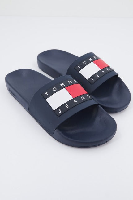 TOMMY JEANS RETRO LEATHER en color AZUL (1)