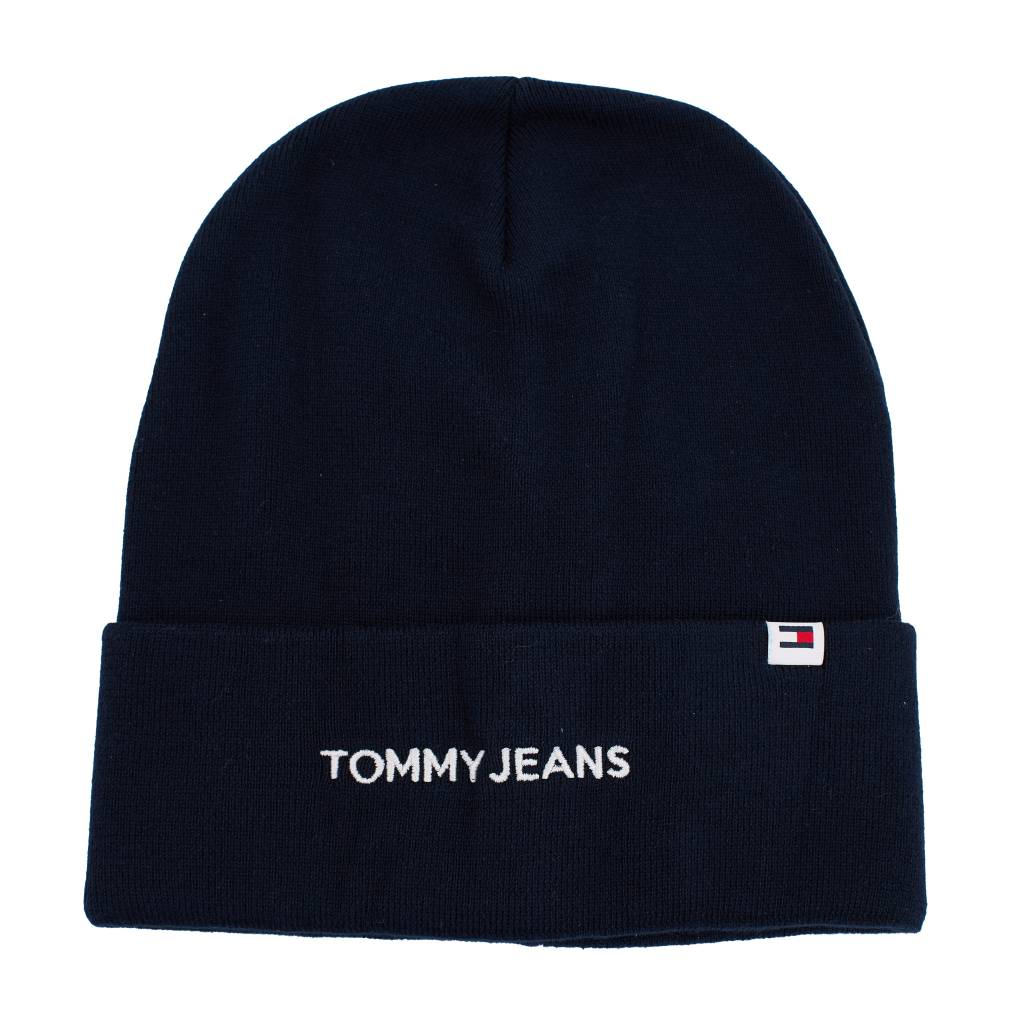 TOMMY JEANS TJW LINEAR LOGO BEANIE en color AZUL (4)