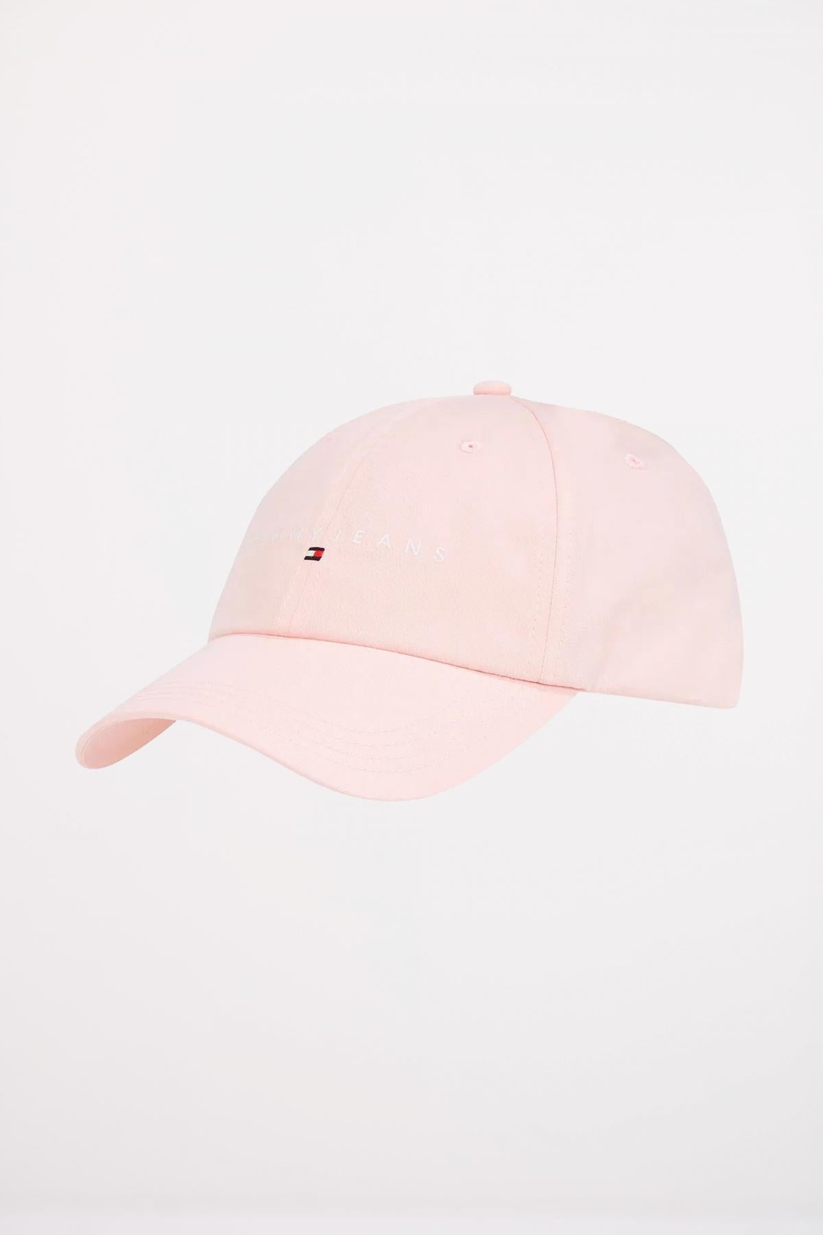 TOMMY JEANS LINEAR LOGO PANEL CAP en color ROSA (1)