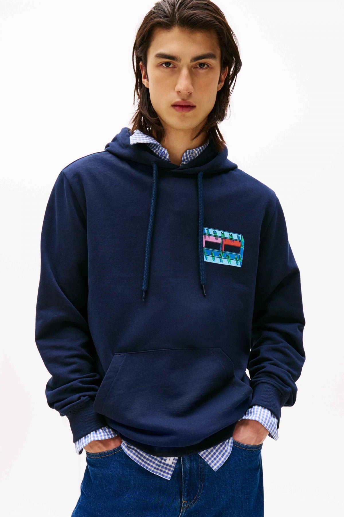 TOMMY JEANS TJM REG DNA FLAG PLAY HO en color AZUL (1)
