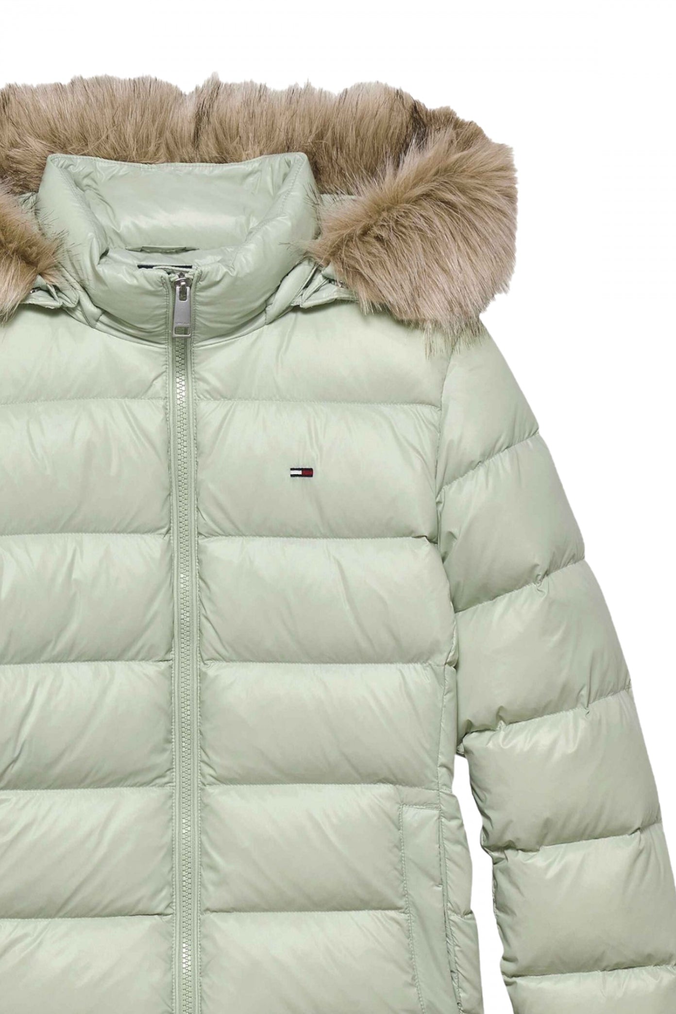 TOMMY JEANS BASIC HOODED DOWN JA en color VERDE (3)
