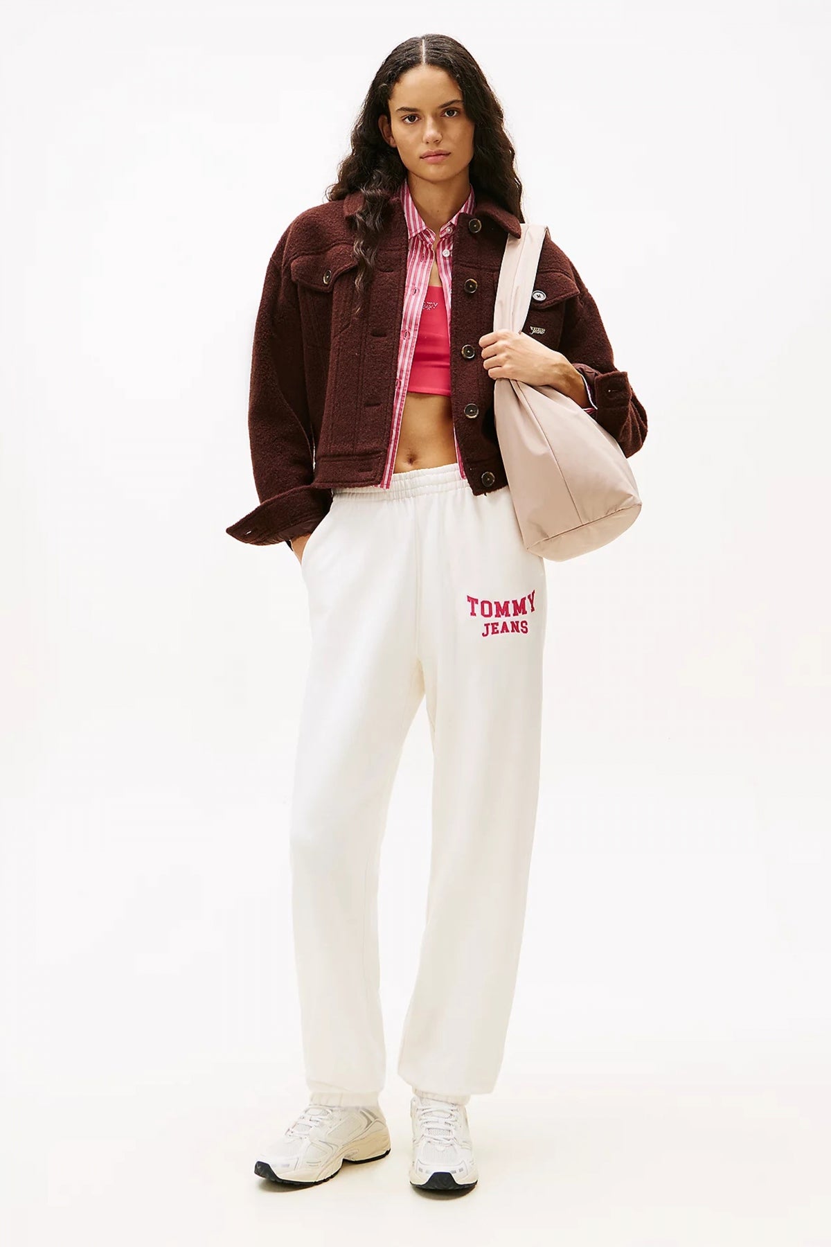 TOMMY JEANS TJW VARSITY SWEATPANT EX en color BLANCO (4)