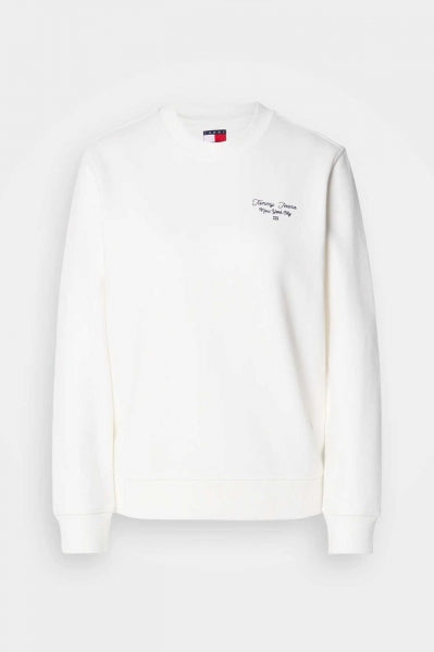 TOMMY JEANS TJW REG ESS LOGO CREW en color BLANCO (2)