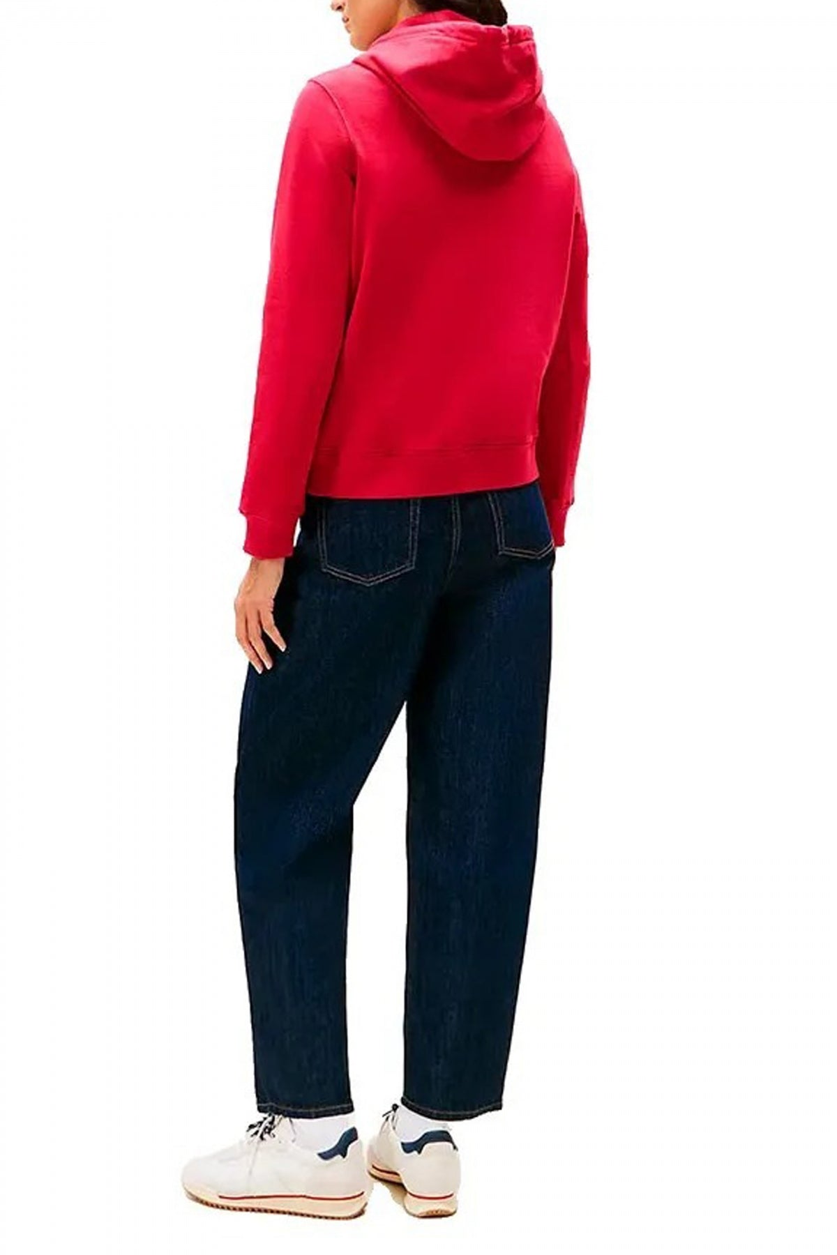 TOMMY JEANS TJW REG ESS LOGO HOODI en color ROSA (3)