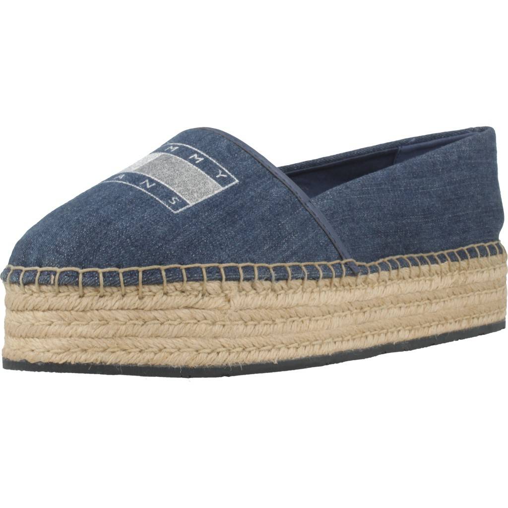 TOMMY JEANS STRETCH DENIM ESPADRILLE en color AZUL (1)