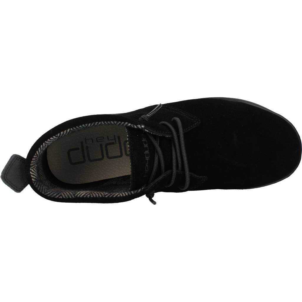 HEY DUDE SUEDE en color NEGRO (7)