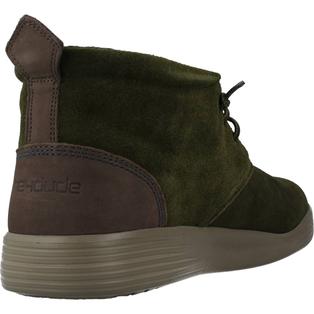 HEY DUDE JO SUEDE en color VERDE (3)