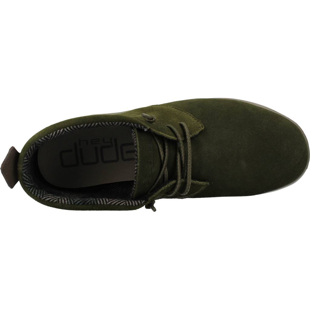 HEY DUDE JO SUEDE en color VERDE (7)