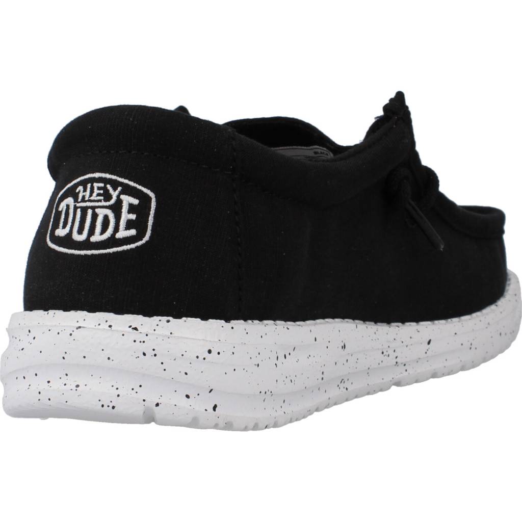 HEY DUDE WALLY YOUTH SLUB CANVAS en color NEGRO (3)