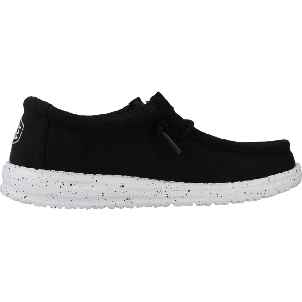 HEY DUDE WALLY YOUTH SLUB CANVAS en color NEGRO (4)