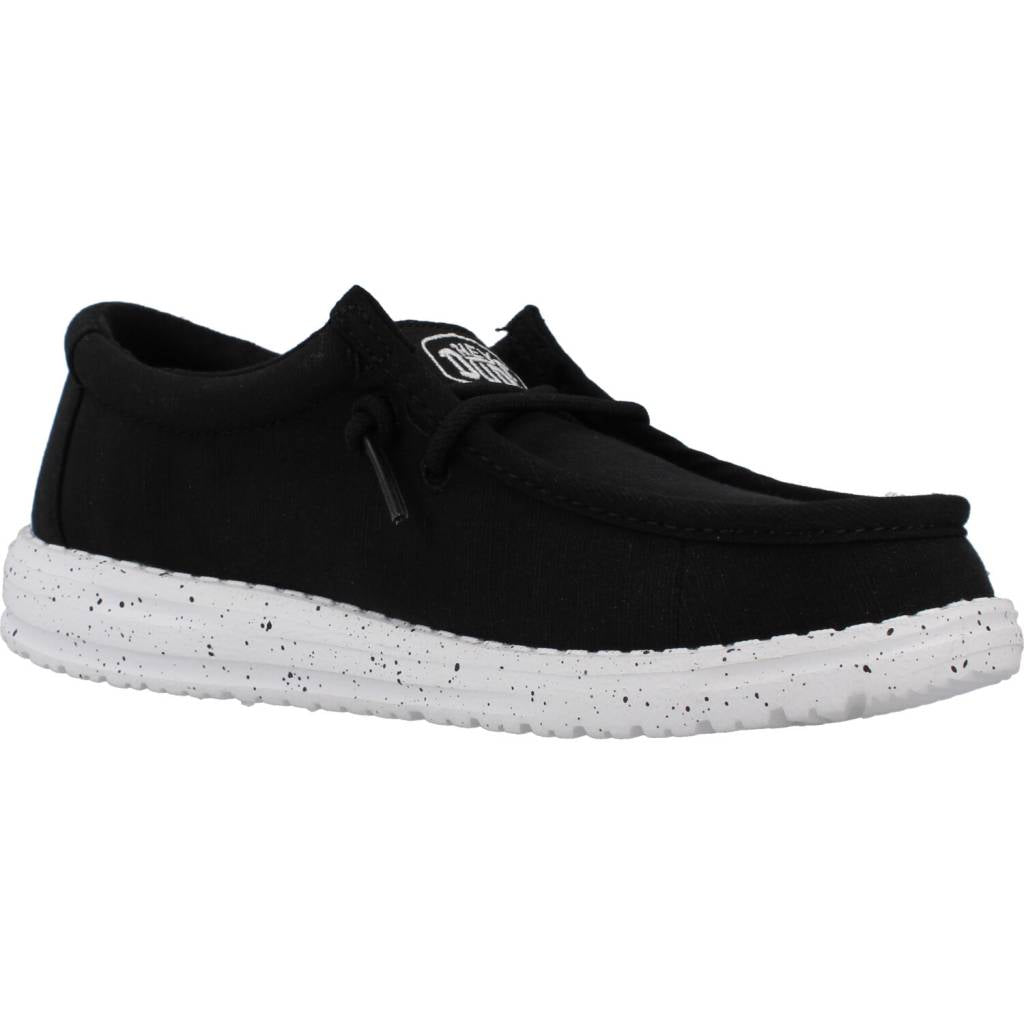 HEY DUDE WALLY YOUTH SLUB CANVAS en color NEGRO (5)