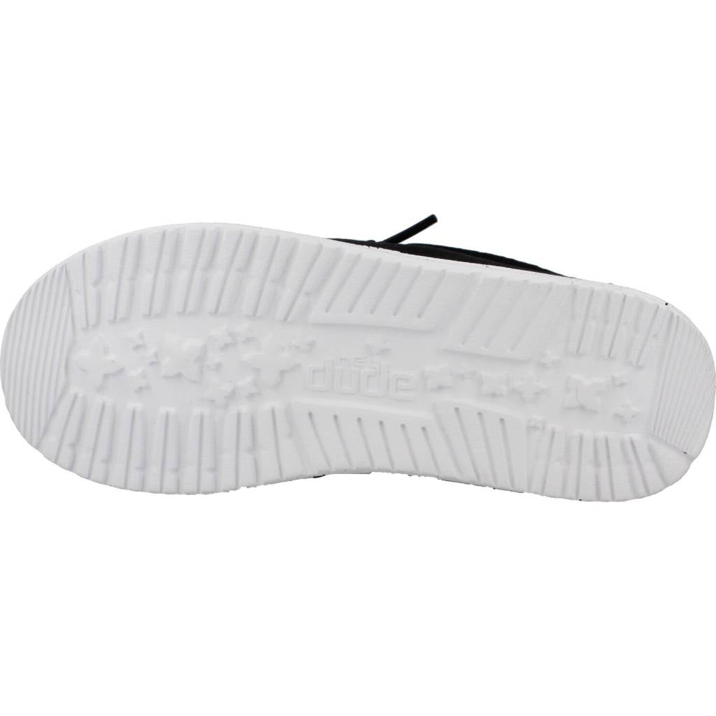 HEY DUDE WALLY YOUTH SLUB CANVAS en color NEGRO (6)