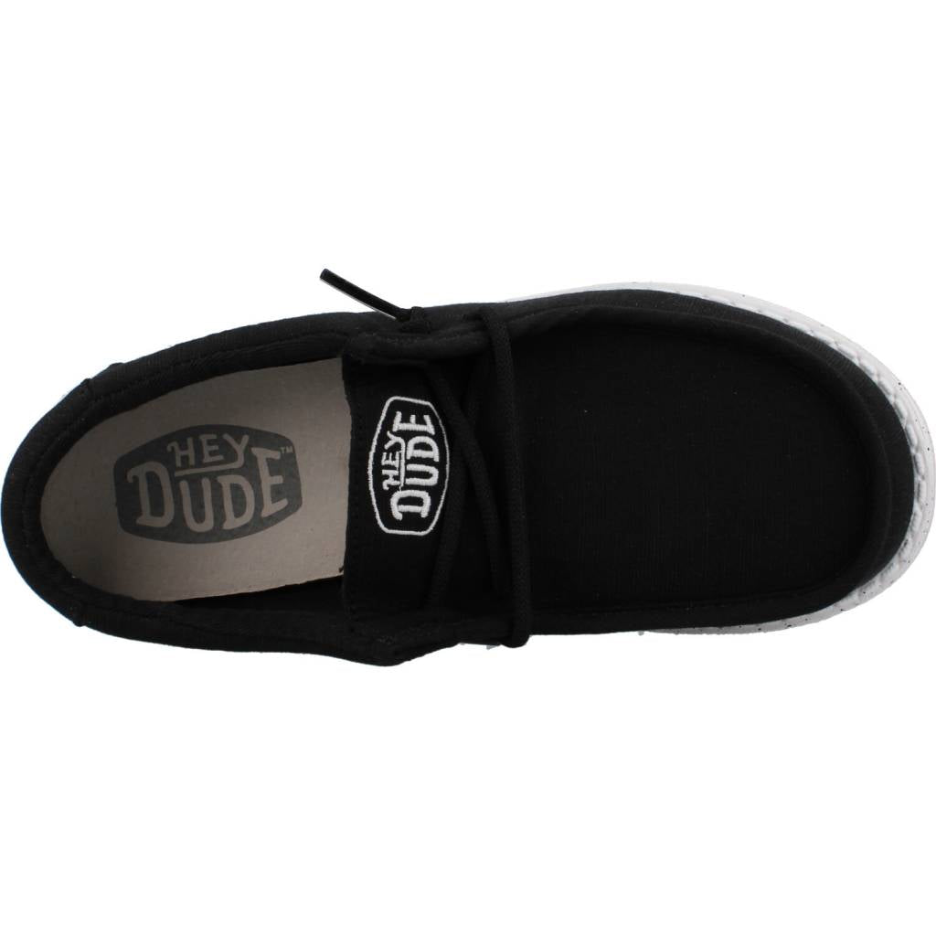 HEY DUDE WALLY YOUTH SLUB CANVAS en color NEGRO (7)