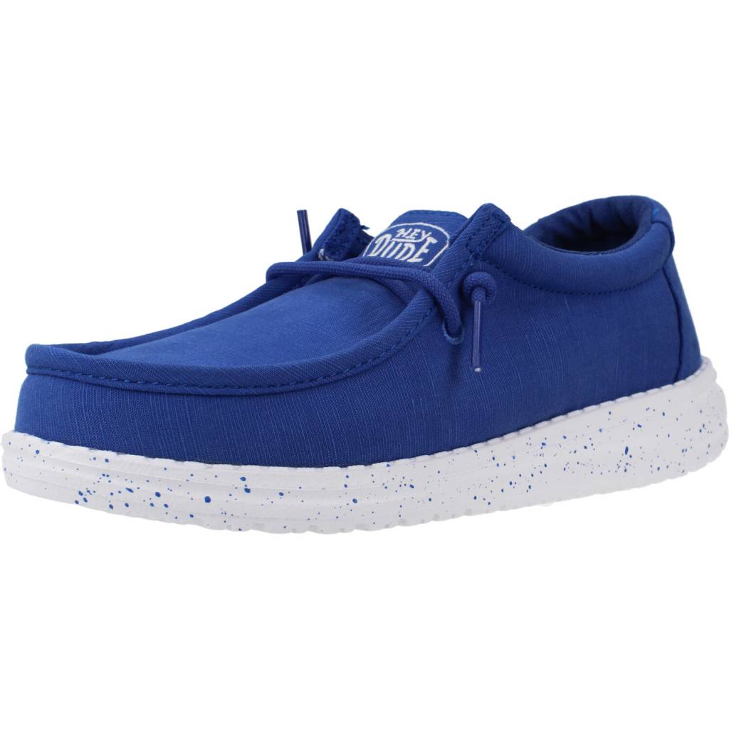 HEY DUDE WALLY YOUTH SLUB CANVAS en color AZUL (1)