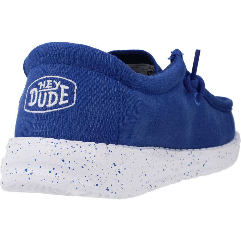 HEY DUDE WALLY YOUTH SLUB CANVAS en color AZUL (3)