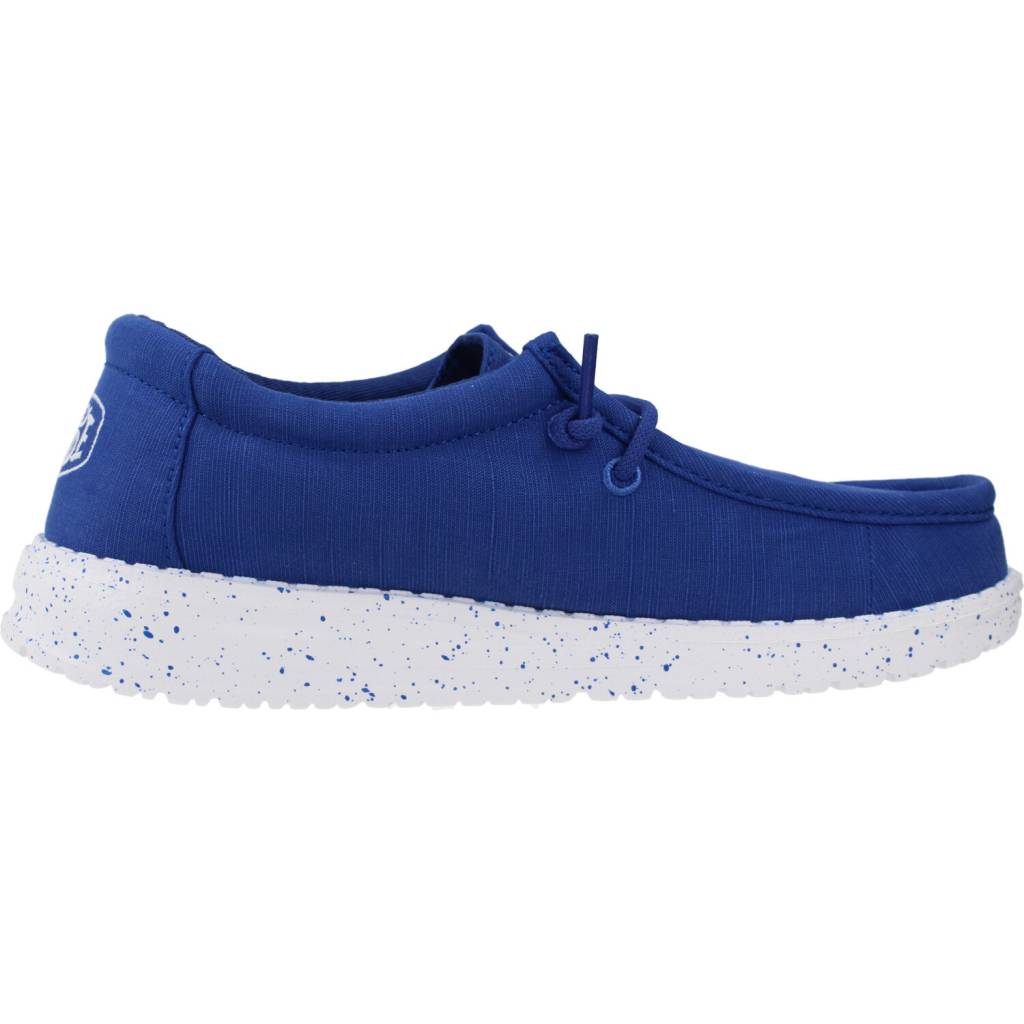 HEY DUDE WALLY YOUTH SLUB CANVAS en color AZUL (4)