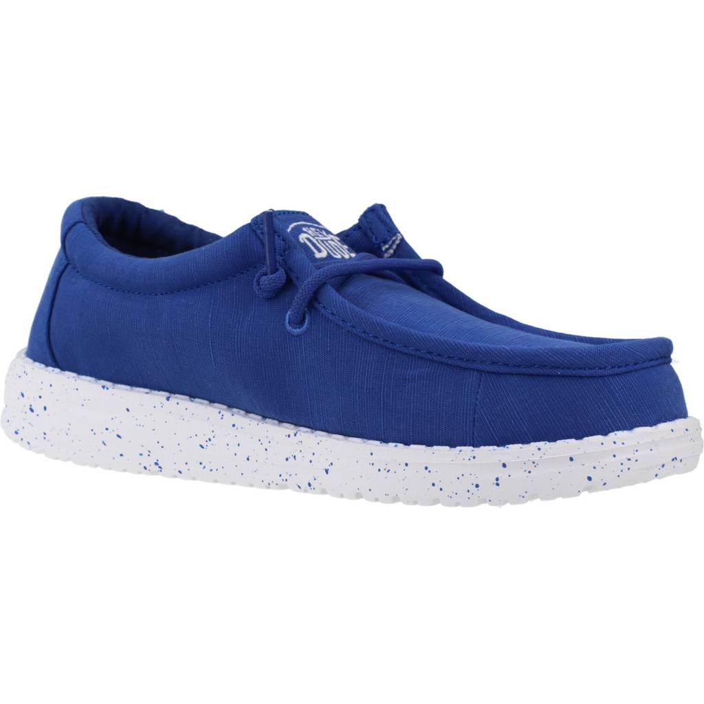 HEY DUDE WALLY YOUTH SLUB CANVAS en color AZUL (5)